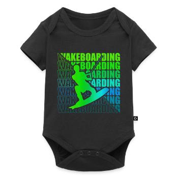 Wakeboard Wakeboarder Wakeboarding Freestyle DNA - Baby Premium short-sleeve bodysuit - black - Front