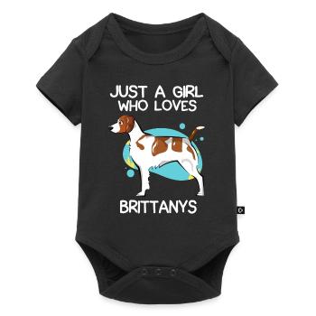Just A Girl Who Loves Brittanys - Baby Premium short-sleeve bodysuit - black - Front