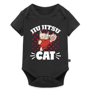 Brazilian Jiu Jitsu MMA Bjj Hugger - Baby Premium Kurzarmbody - Schwarz - Vorne