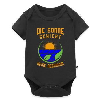 Die Sonne schickt keine Rechnung / Energiewende - Baby Premium Kurzarmbody - Schwarz - Vorne