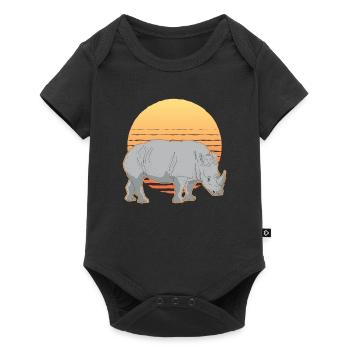 Rhinocéros Rhinocéros Rhinocéros Cadeau - Body à manches courtes Premium Bébé - noir - Devant