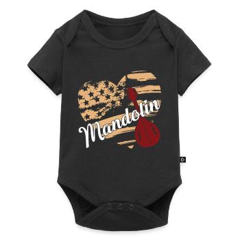 Mandolin Mandolin Flag - Baby Premium short-sleeve bodysuit - black - Front
