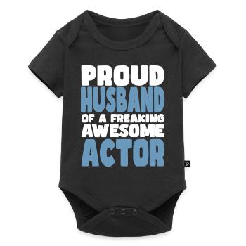 Proud wife of a damn good actor - Baby Premium short-sleeve bodysuit - black - Front