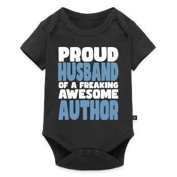 Proud wife of a damn good author - Baby Premium short-sleeve bodysuit - black - Front