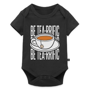 Funny Tea Lover Gift - Baby Premium short-sleeve bodysuit - black - Front
