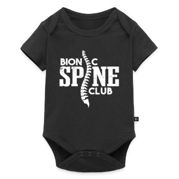 Binoic Spine Club - Baby Premium Kurzarmbody - Schwarz - Vorne