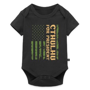 Cthulhu For President, Patriotic Cosmic Horror - Baby Premium Kurzarmbody - Schwarz - Vorne
