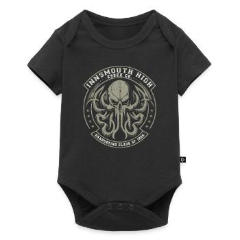 Cthulhu Innsmouth High School Logo, Cosmic Horror - Baby Premium Kurzarmbody - Schwarz - Vorne