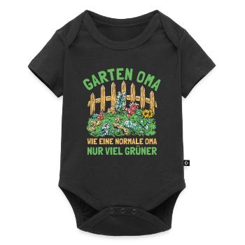 Garten Oma Wie Eine Normale Oma Nur Viel Grüner - Baby Premium Kurzarmbody - Schwarz - Vorne