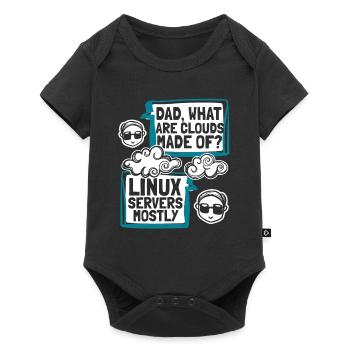 Dad What Are Clouds Made Of Developer Coder - Baby Premium Kurzarmbody - Schwarz - Vorne