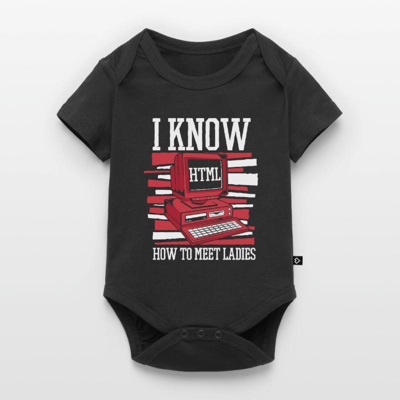 I Know Hot To Meet Ladies Developer Coder Baby Premium Kurzarmbody
