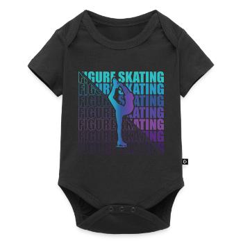 Patineuse artistique Club de patinage artistique Fille Patinage sur glace - Body à manches courtes Premium Bébé - noir - Devant