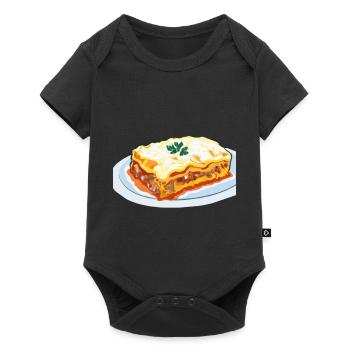 Casserole de pâtes à lasagnes - Body à manches courtes Premium Bébé - noir - Devant