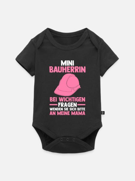Bauherrin - Baby Premium Kurzarmbody - Schwarz