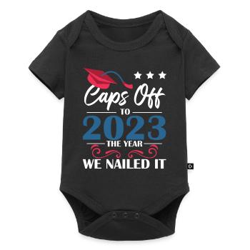 Caps de la graduation jusqu’en 2023 - Body à manches courtes Premium Bébé - noir - Devant