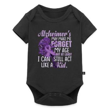 La maladie d’Alzheimer peut me faire oublier mon âge - Body à manches courtes Premium Bébé - noir - Devant