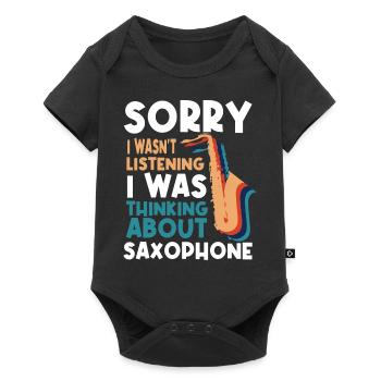 Saxophonist, Saxophone, Sound, Smooth Jazz - Baby Premium short-sleeve bodysuit - black - Front