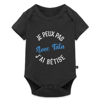 Cadeau Tata. cadeau tante. ma tata préféré. - Body à manches courtes Premium Bébé - noir - Devant