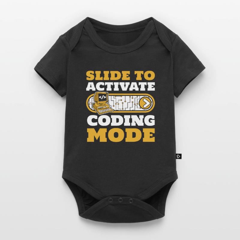 Slide To Activate Coding Mode Developer Coder Baby Premium Kurzarmbody