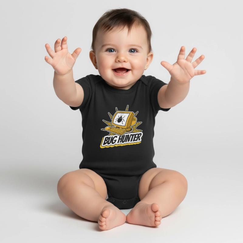 Bug Hunter Software Engineer Developer Coder Baby Premium short-sleeve bodysuit