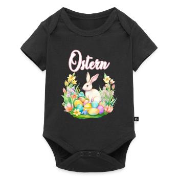 Frohe Ostern Hase Osterei für einen Osterhasen - Baby Premium Kurzarmbody - Schwarz - Vorne