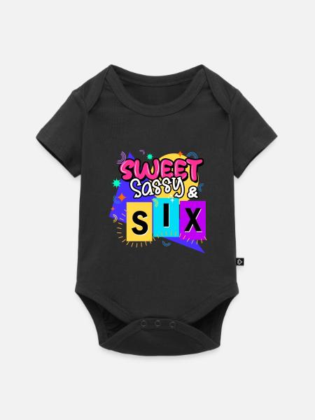 Sweet Sassy & Six - Baby Premium Kurzarmbody - Schwarz