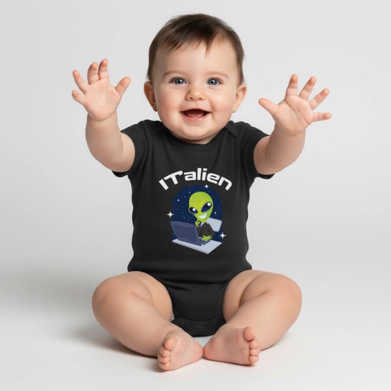 ITalien Alien Informatiker Hacker Coder Baby Premium Kurzarmbody