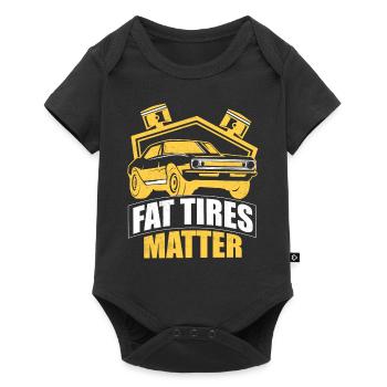 Fat Tires Matter Classic Retro Car - Body à manches courtes Premium Bébé - noir - Devant