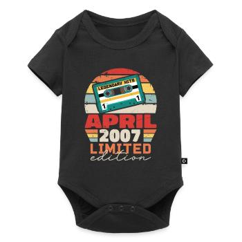 April 2007 Vintage Anniversary Retro Gift, 2007 - Baby Premium short-sleeve bodysuit - black - Front