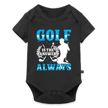 Golf is the answere always - Baby Premium short-sleeve bodysuit - black - Front