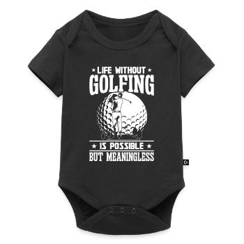 life without Golfing is possible - Baby Premium short-sleeve bodysuit - black - Front