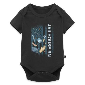 Infirmière correctionnelle en prison - Body à manches courtes Premium Bébé - noir - Devant