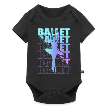 Ballet, Ballerine, Fille, Fille, Danse - Body à manches courtes Premium Bébé - noir - Devant