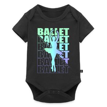 Ballet, Ballerine, Fille, Fille, Danse - Body à manches courtes Premium Bébé - noir - Devant