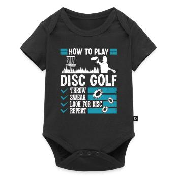 Comment jouer au Disc Golf - Body à manches courtes Premium Bébé - noir - Devant