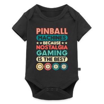 Flipper Retro Pinball Flipperautomat Bumper - Body à manches courtes Premium Bébé - noir - Devant