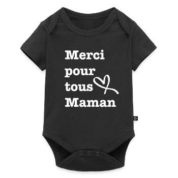 Merci pour tous Maman - Body à manches courtes Premium Bébé - noir - Devant