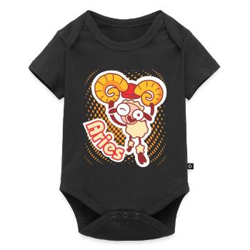 Widder, Aries zodiac sign - Baby Premium Kurzarmbody - Schwarz - Vorne