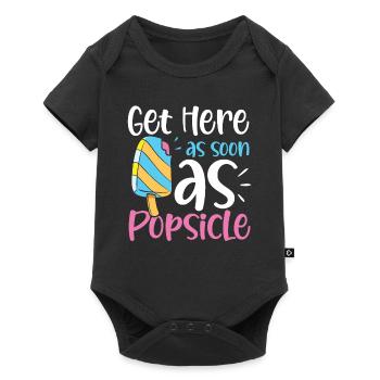 Get Here As Soon As Popsicle für eine Eis - Baby Premium Kurzarmbody - Schwarz - Vorne