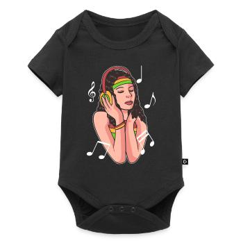 Reggae Woman Music Enthusiast - Baby Premium short-sleeve bodysuit - black - Front