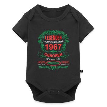 Legenden wurden im Jahr 1967 geboren - Baby Premium Kurzarmbody - Schwarz - Vorne
