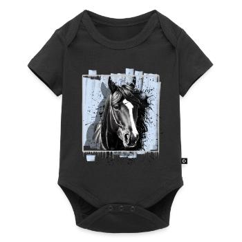 Cheval - Body à manches courtes Premium Bébé - noir - Devant