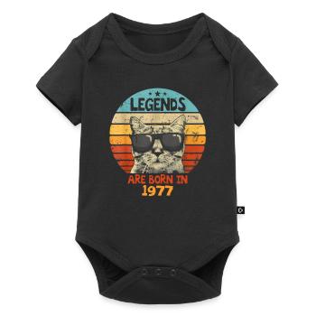 Les légendes sont nées en 1977 Anniversaire Cadeau - Body à manches courtes Premium Bébé - noir - Devant