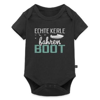De vrais gars conduisant un bateau propriétaire de bateau capitaine - Body à manches courtes Premium Bébé - noir - Devant