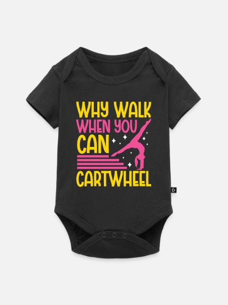 Funny Gymnastics for Girls - Baby Premium short-sleeve bodysuit - black