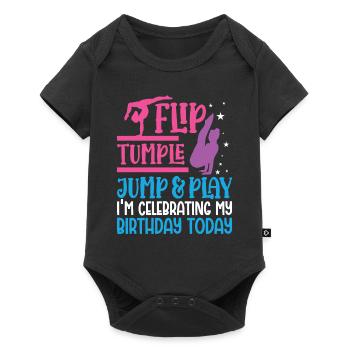 Funny Gymnastics for Girls - Baby Premium short-sleeve bodysuit - black - Front