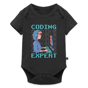 Programmeur Codeur Expert en programmation - Body à manches courtes Premium Bébé - noir - Devant