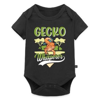 Gecko Whisperer Gecko Whisperer Leopard Gecko - Baby Premium short-sleeve bodysuit - black - Front