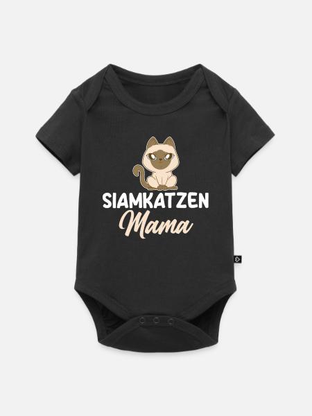 Siamkatze Katze - Baby Premium Kurzarmbody - Schwarz