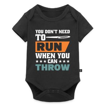 Discus Throw Discus Thrower Athletics Discus - Baby Premium short-sleeve bodysuit - black - Front